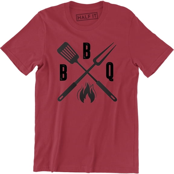 Bbq barbecue King Funny Dad Father Father's Day Grandpa Pops Men's Tee Shirt