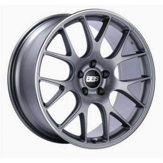 BBS CH-R Titanium Wheel with Painted Finish and Polished Stainless Steel Rim (19