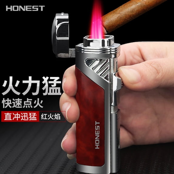Bbsisgo Butane Torch Lighter, Windproof Lighter, Multi Functional and Multi Scenario Applications.,SKU01022-白镍拉丝