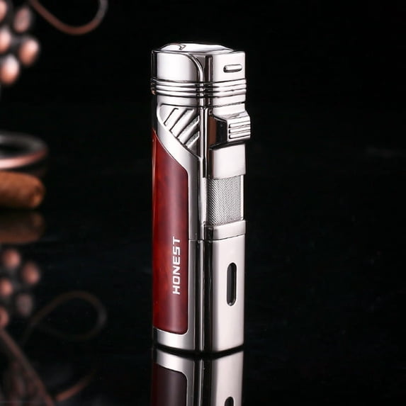 Bbsisgo Butane Torch Lighter, Windproof Lighter, Multi Functional and Multi Scenario Applications.,SKU01022-木纹