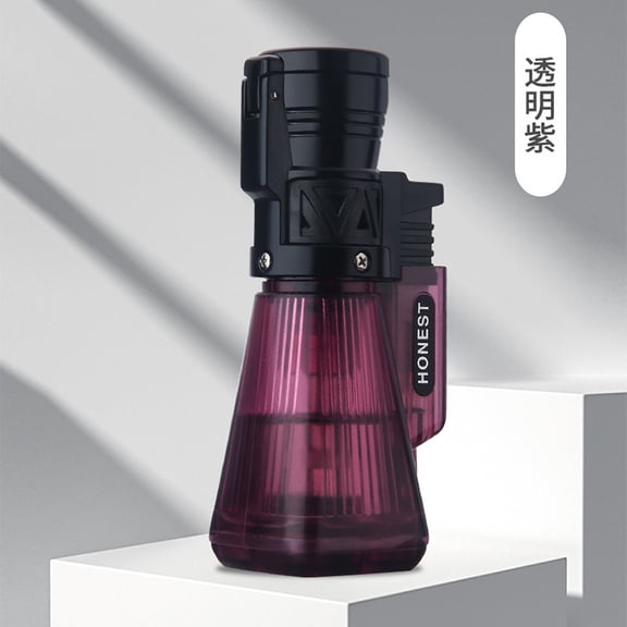Bbsisgo Butane Torch Lighter, Windproof,  Multi Functional and Multi Scenario Applications.,透明紫