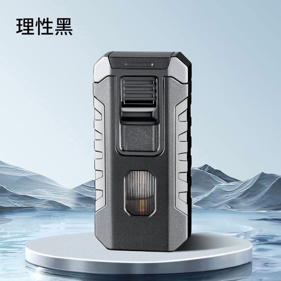 Bbsisgo Butane Torch Lighter, Windproof, Multi Functional and Multi Scenario Applications.,理性黑-TH650三火【礼盒装】