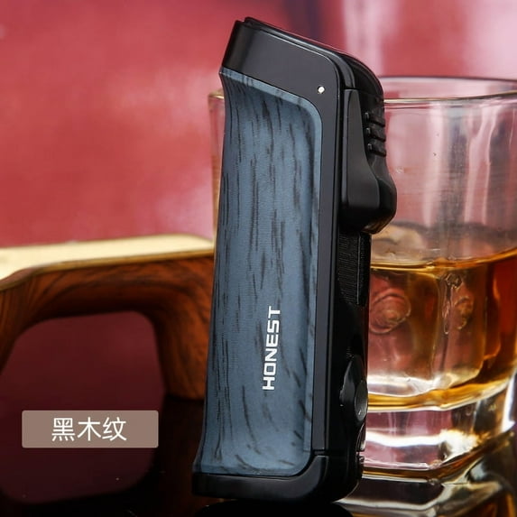 Bbsisgo Butane Torch Lighter, Windproof, Multi Functional and Multi Scenario Applications.,黑木纹