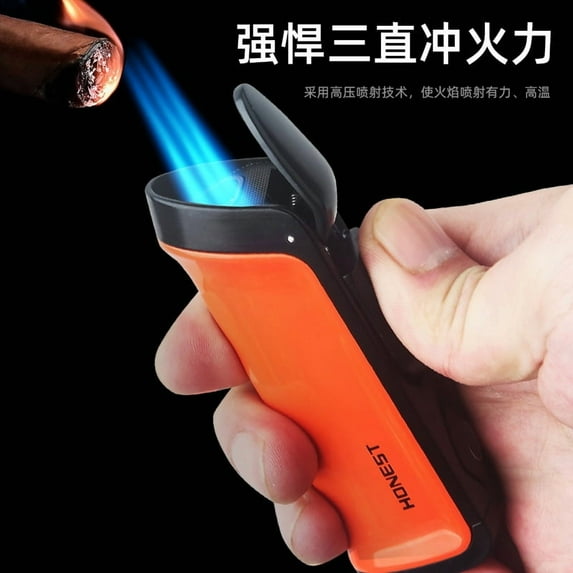 Bbsisgo Butane Torch Lighter, Windproof, Multi Functional and Multi Scenario Applications.,橙色