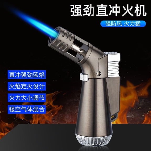 Bbsisgo Butane Torch Lighter, Windproof,  Multi Functional and Multi Scenario Applications.,黑色【FQ197加长弯头】