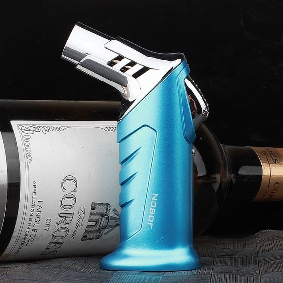 BBSISGO Windproof Multi-Functional Double Jet Blue Butane Torch Lighter