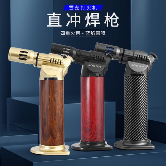 Bbsisgo Butane Torch Lighter, Windproof,  Multi Functional and Multi Scenario Applications.,黑碳纤维-礼盒装