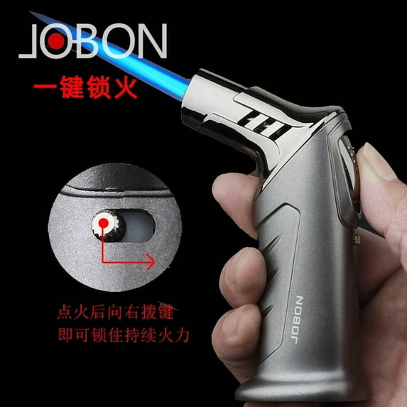 Bbsisgo Butane Torch Lighter, Windproof, Multi Functional and Multi Scenario Applications.,黑色-单直冲