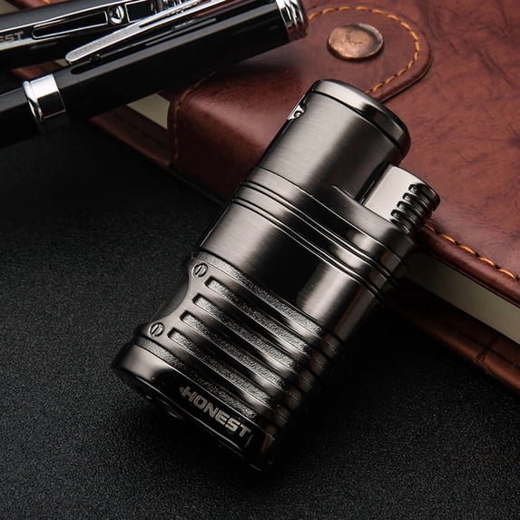 Bbsisgo Butane Torch Lighter, Windproof, Multi Functional and Multi Scenario Applications.,黑镍拉丝