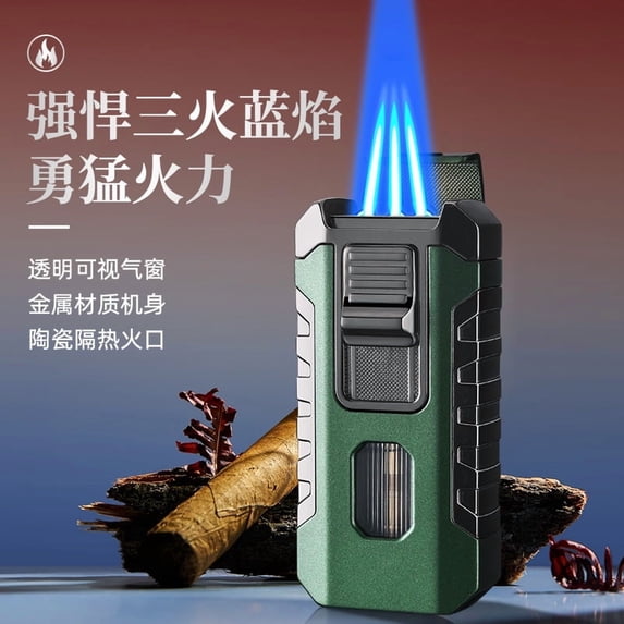 Bbsisgo Butane Torch Lighter, Windproof, Multi Functional and Multi Scenario Applications.,活力橙-TH650三火【礼盒装】