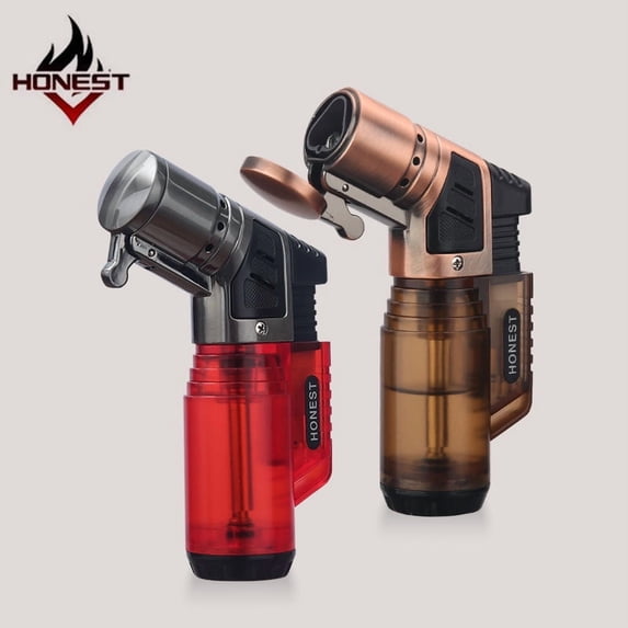 Bbsisgo Butane Torch Lighter, Windproof, Multi Functional and Multi Scenario Applications.,透明白