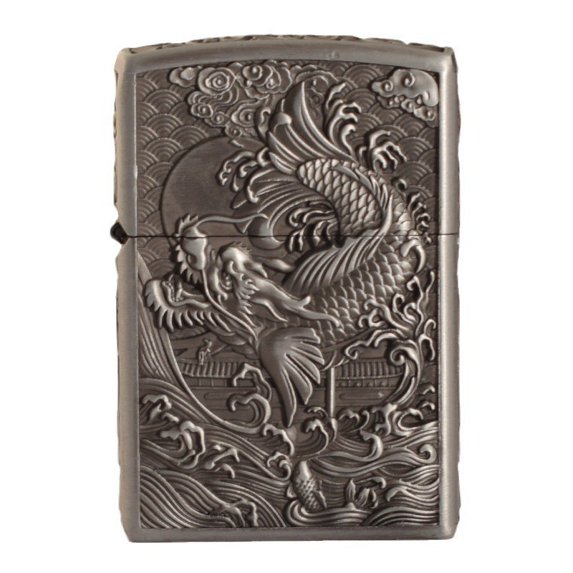 Bbsisgo Kerosene lighters, Candle lighters, Gift lighters for men and women(Without fuel),ZK21-2鱼化龙本色