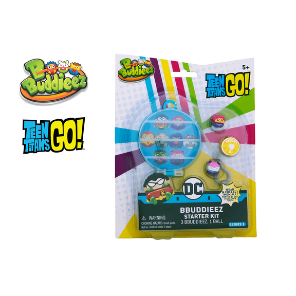 Bbuddieez DC Teen Titans Go Storage Ball Kit Includes 3 Figures