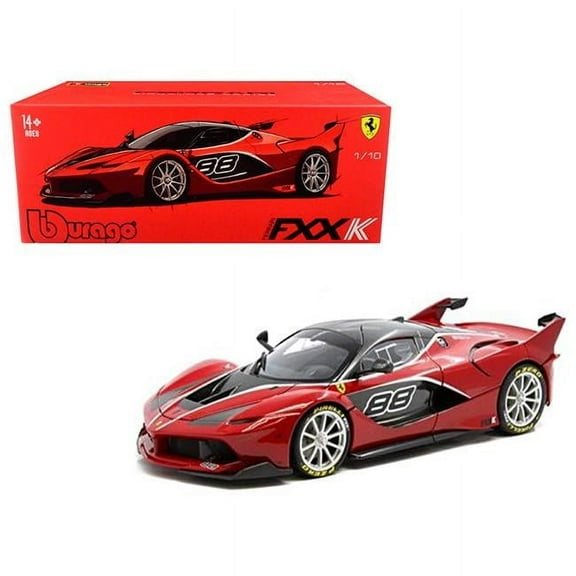 Bburago  1-18 Ferrari FXX-K No. 88 Signature Series Diecast Model Car, Red