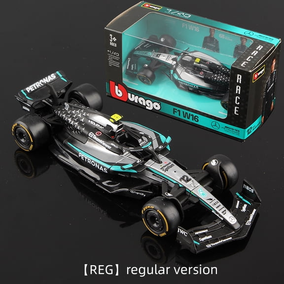 Bburago 1:43 Mercedes 2025 W16 E Performance F1 Formula Car Die Cast Vehicles Model Racing Auto Toy 63# Russell 12# Antonelli
