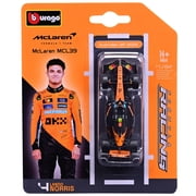 Bburago 164 Diecast 2025 McLaren MCL39, Lando Norris - Formula Racing Model Replica, Blister Card, Rolling Wheels, Licensed Collectible Vehicle