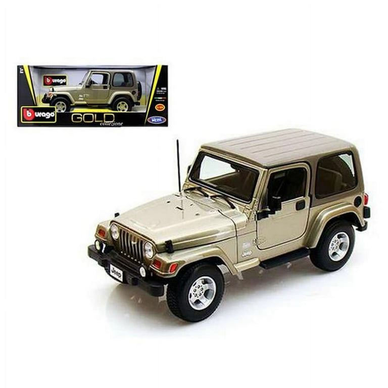 Bburago 12014kha Jeep Wrangler Sahara Khaki 1-18 Diecast Car