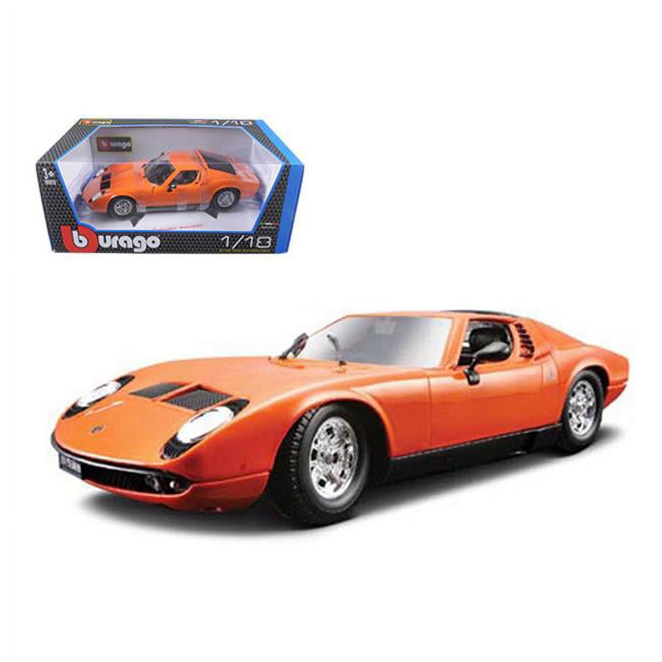 Bburago ブラーゴ　Lamborghini Miura 1/18 オレンジ 1968 Lamborghini Miura Orange 1/18 Diecast Car Model by