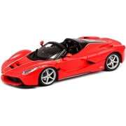Maisto Bburago Race & Play Ferrari LaFerrari Aperta Die Cast Vehicle, 124 Scale, Red