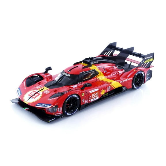 Bburago Ferrari 499P 3.0L Turbo V6 No 51 Team Ferrari AF Corse 2023 24hr Le Mans - Red 1:18