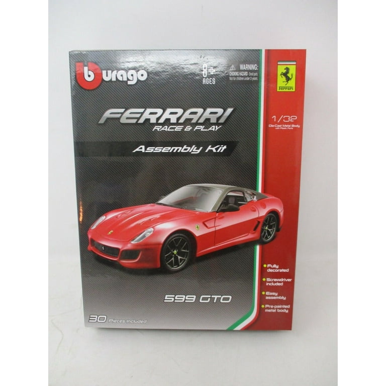 2024激安通販 & Race GTO 599 Ferrari Bburago Play 1:32 Kit Assembly ミニカー