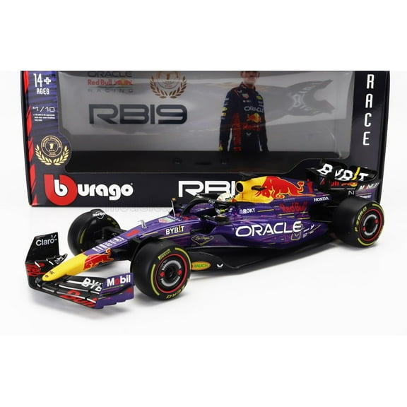 Bburago Ferrari F1 RB19 Team Oracle Red Bull Racing No 1 Sinner Las Vegas GP 2023 (Verstappen) Purple 1:18