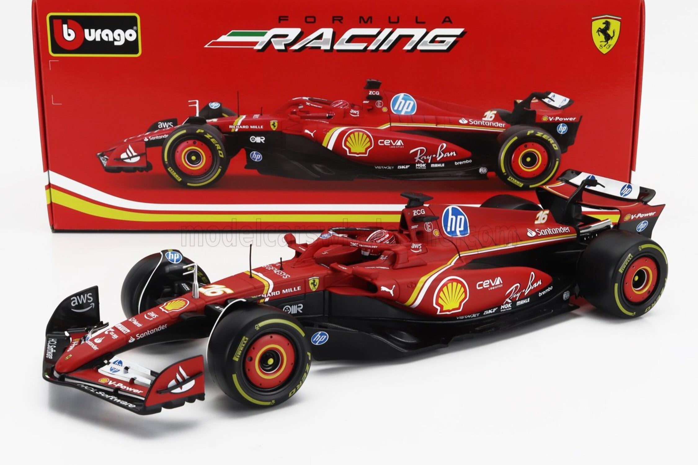 burago フェラーリ SF-24 シャルル・ルクレール 1/24 Bburago Ferrari F1 SF-24 Team Scuderia No 16 Season 2024 (LeClerc