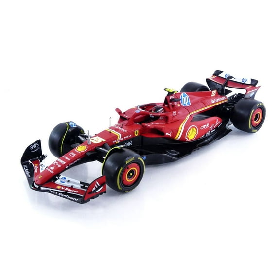 Bburago Ferrari F1 SF-24 Team Scuderia No 55 Season 2024 (Sainz) Red 1:18