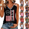 thumbnail image 1 of Bbyeadc 250 Anniversary USA Shirt Women V Neck Sleeveless Tank Top Patriotic Vest 250th Anniversary USA Flag Eagle Tee 1776-2026 Gift,Light Blue (L), 1 of 5