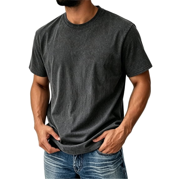 Bbyeadc Big and Tall Mens Short Sleeve Shirts Crew NeckVintage ...