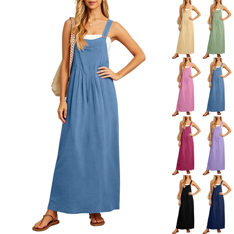 linen jumper dress MAPLE & CLIFF PLEATED Blew Boutique with a carefree attitude SATIN DRESS X LINEN JUMPER