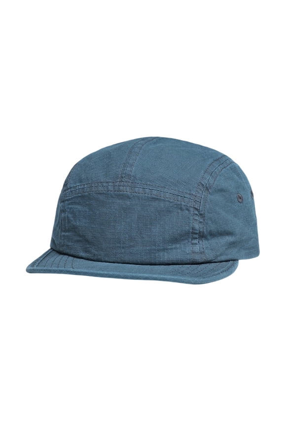 Men's Unstructured 5 Panel Camp Cap Ripstop Breathable Short Brim Outdoor Hiking Hat with Eyelets,Green (One Size)