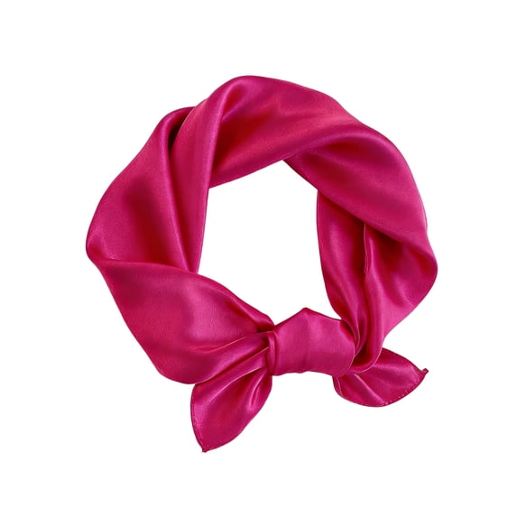 Bbyeadc Neck Scarf for Women Satin Versatile Square Scarf Elegant Outdoor Sports Neck Scarves for All Seasons,Vermilion(One Size)
