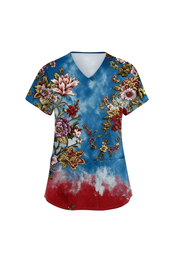 Oversize 250 Years America T-Shirts for Women Short Sleeve Freedom T-Shirt V Neck Celebration T-Shirt Dressy Spring Tee,Sky Blue(XXXXL)