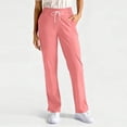 thumbnail image 1 of Bbyeadc Scrub Pants for Women Straight Leg Scrub Bottoms Drawstring Elastic Waist Scrub Pants Solid Color Workwear with 4 Pockets,Pink(L), 1 of 5
