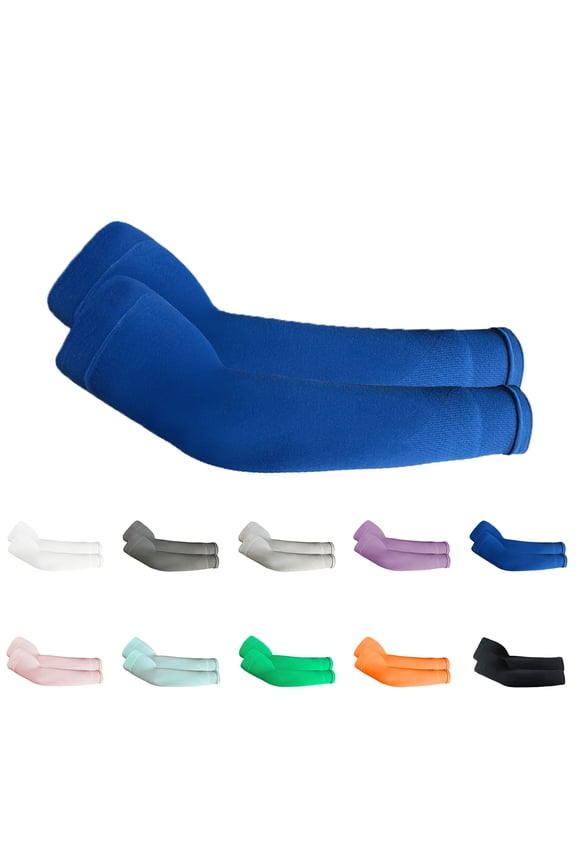 Sun Protection Sleeves to Cover Arms Cooling Sports Compression Arm Sleeves for Men Women,Saffron ()