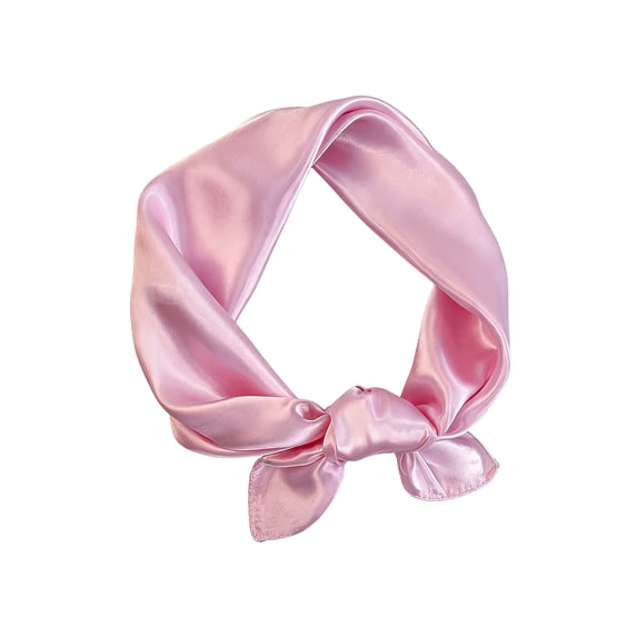 Bbyeadc Women's Square Scarf Satin Elegant Neck Scarf Breathable Silk Square Scarves for All Seasons,Light pink(One Size)