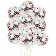 Bbyfqhy Balloon Items for Home and Kitchen Under 10 Dollars Clearance Sales Today Deals Prime Home Confetti Balloons 10pack 12inch Transparent Party Balloons With Colorful Confetti For Graduation Pa