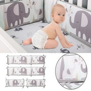 Bbyfqhy Breathable Baby Mesh Crib Liner 4 Sides Mesh Liner Breathable Baby Crib Liner Cotton Bum-per Pads for Boys Girls Home Clearance Items under 1 dollars 4 Pack Cotton Crib Bumper Pads For Boys G