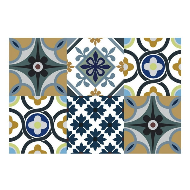 Bbyt Wall Stickers 6Pc Peel And Stick Ceramic Tile Paste 3D Lattice