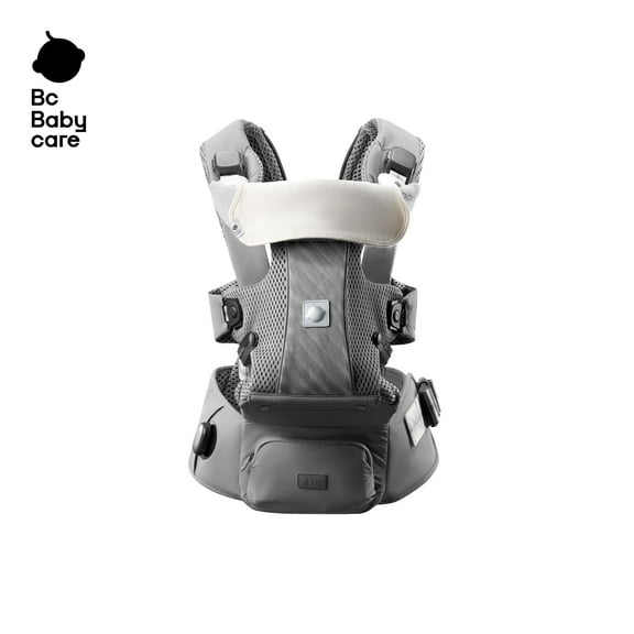 Bc Babycare Ergonomic Baby Carrier with Hip Seat Lumbar Support for Newborn to Toddler,Gray