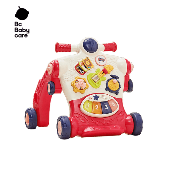 Bc Babycare Baby Learning Walker, 2 in 1 Sit to Stand Learning Toys, Push Walker Gift with Wheels for Infant