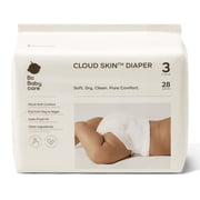 Bc Babycare Cloud Skin Disposable Baby Diapers, Ultra Soft, Hypoallergenic, 12-Hour Leak Protection and Dry, Size 316-28 lbs, 28 ct