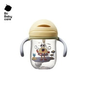 Bc Babycare Classic Tritan Sippy Cup, 8.11oz with Straw, 6 Months+ Infant and Toddler, Yellow
