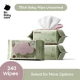 thumbnail image 1 of Bc Babycare Sensitive Baby Wipes Unscented, XL Extra Thick,Hypoallergenic,99% Water,240 Wipes,3 Refill Packs, 1 of 11