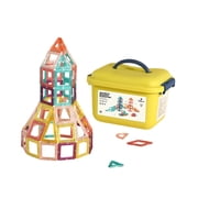 Bc Babycare Kids Toddler 60 pc Magnetic Tiles Building Set STEM Educational Construction Toys for Creative Play 1 Set