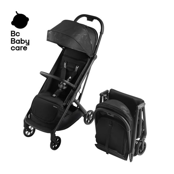 Bc Babycare LiflyGo Baby Stroller-Lightweight Travel Stroller, One-Hand Triple-Fold Compact Baby Stroller with Self-Standing Fold, Stable Aluminum Frame, Adjustable Recline & Footrest, Newborn