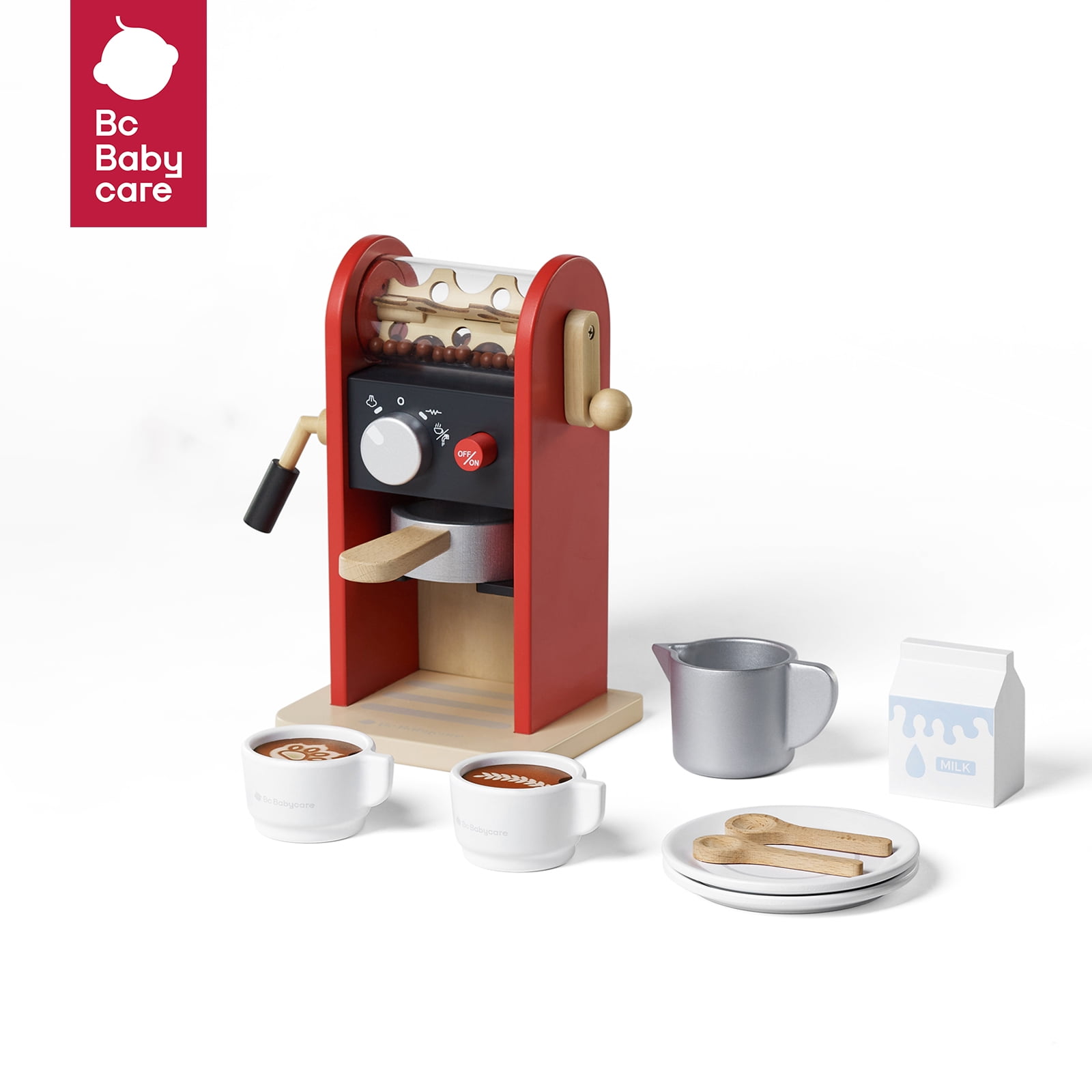 Bc Babycare Pretend Play Toy Wooden Coffee Maker Playset, for 36 Years