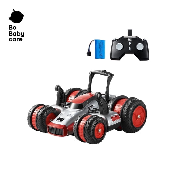 Bc Babycare Remote Control Car, 164 feet 2.4G Wireless RC Stunt Cars, Rechargeable Toy Cars for 4 Year Old Boys Girls, Red