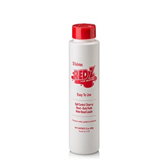 "BcTlyInc 41103 Red Z Spill Control Solidifier, 15 oz. Flip-Top Shaker, Plastic Bottle"